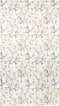 House sivuverho Crains-Flowers 140 x 250 cm valkoinen/v.pun/beige - 2