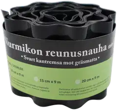 Nurmikon reunusnauha 10 cm x 9 m musta - 1