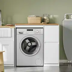 SoBuy pesukonekaappi valkoinen BZR223-WN - 6