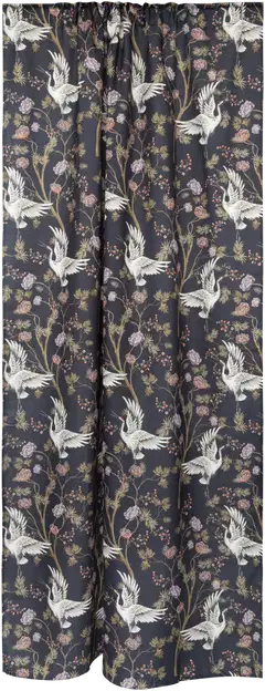 House sivuverho Crains-Flowers 140 x 250 cm musta/v.pun/beige - 1