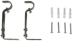Ihanin verhotangon kannakkeet antiikkimessinki 19mm 2kpl/pss - 4