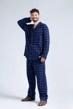 House miesten flanellipyjama 191H382593 - Dark blue - 4