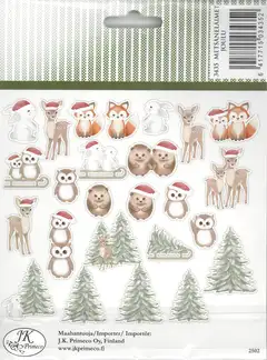 J.K. Primeco isot askartelukuviot Metsäneläimet joulu 25kpl - 2
