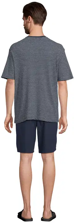 London Fog miesten t-paita pellavasekoitetta 195LF15266 - D.blue striped - 3