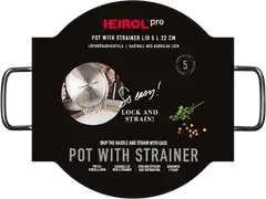 Heirol Lävikkökansikattila 5L 22cm Steely Pro - 3
