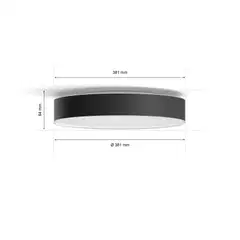 Philips Hue Enrave -kattovalaisin 19W 2200-6500K 2450LM keskikoko musta - 3