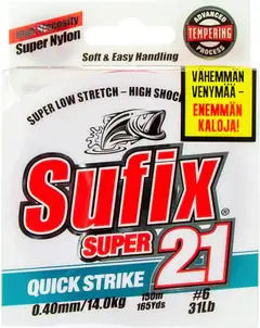 Sufix Super 21 150m 0,40mm/14.0kg pink -monofiilisiima - 1