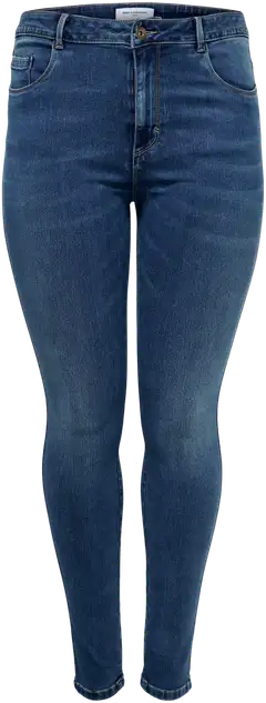 ONLY CARMAKOMA naisten korkeavyötäröiset farkut Caraugusta - Medium Blue Denim - 1