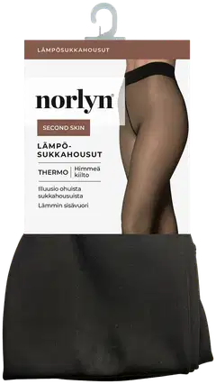 Norlyn naisten lämpösukkahousut Second Skin - Nude black - 1