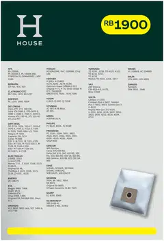 House RB1900 pölypussi 4 kpl + moottorisuodatin - 4