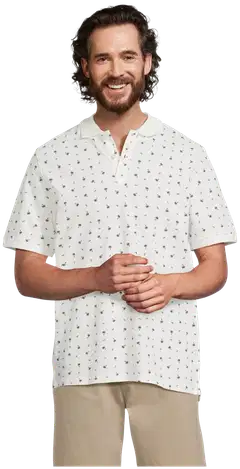 House miesten kuviollinen pikeepaita Palmu 195H152614 - WHITE - 1