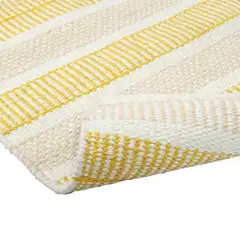 ihankotona puuvillamatto Foksi 80x200 cm beige-keltainen - 3