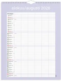 Burde Perhekalenteri 2026 Kätevä - 5