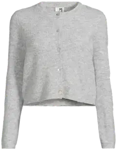 WKLY. naisten lyhyt neuletakki villasekoite 213W312681 - LT GREY MELANGE - 2