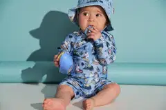 Muumi Vauvojen uima-asu Veneilijät 591892 - Vaaleansininen - 3