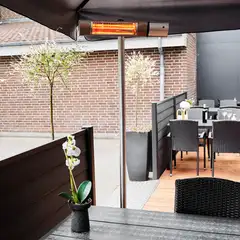 HORTUS Terassilämmitin 500/1000/1500W lattiamalli, kaukosäädin, RGT, hopea - 3