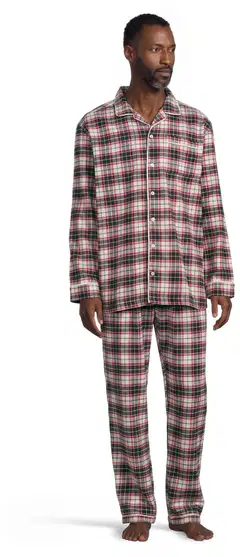 London Fog miesten flanellipyjama 191L422633 - RED/BEIGE - 1