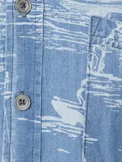 House miesten kesäpaita denim-kangasta 194H152617 - Blue denim - 5