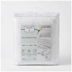 Home & Main päiväpeitto WaffleJacq 260x260 cm valkoinen - 1