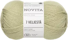 Novita lanka 7 Veljestä 100g vaalea salvia 3161 - 1