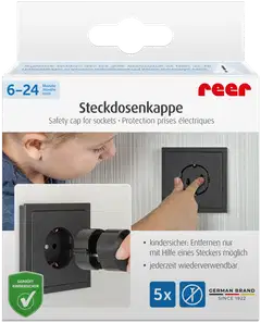 Reer pistorasian kansi 5kpl, musta - 2