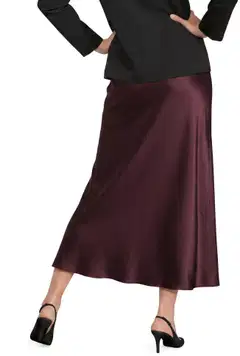 London Fog naisten satiinihame 221L264025 - wine red - 3