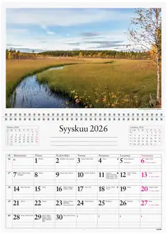 Burde Seinäkalenteri 2026 Seinätasku PL - 2