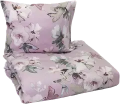 Pentik Hetki pussilakanasetti 150x210 cm + 50x60 cm kukka vaaleanpunainen - 1