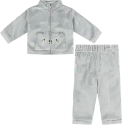 TEX BABY vauvojen fleece-setti Nalle - GREY CHINE LIGHT - 1