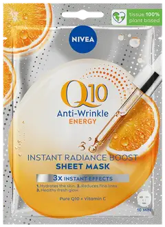 NIVEA 1kpl Q10 Anti-Wrinkle Energy Sheet Mask -kasvonaamio - 1