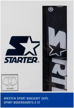 Starter miesten bokserit 190S071802 2-pack - Black/black - 5