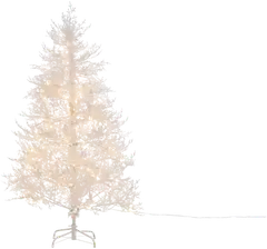 Finnlumor joulukuusi valkoinen 150 cm LED-valoilla - 2