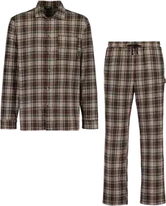 Reino&Aino miesten flanellipyjama - BROWN - 1