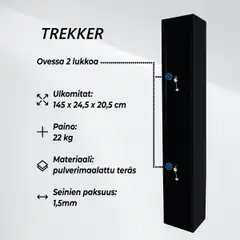 Trekker asekaappi 3 aseelle as300, musta - 2