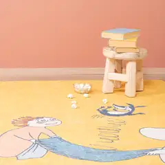 ihankotona matto Jippii! -muumimatto 120x170 cm keltainen - 4