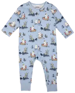 Muumi vauvojen pyjama Veneilijät 591777 - Vaaleansininen - 1