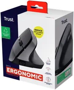 Trust Bayo II ergonominen langaton hiiri musta - 6