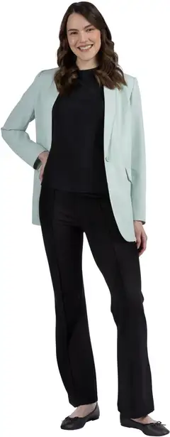 London Fog naisten suorat housut 222L260318 - BLACK - 7