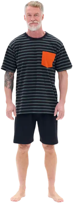 RATIA miesten shortsipyjama - musta/t. vihreä - 3