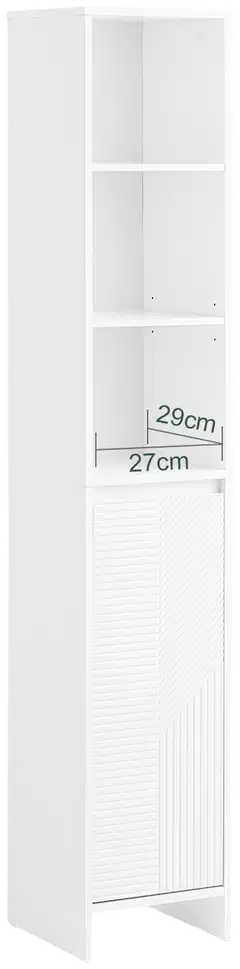 SoBuy kylpyhuonekaappi valkoinen BZR158-W - 3