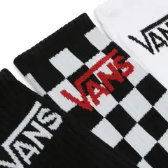 Vans miesten nilkkasukat Classic Crew 3-pack - Black-checkerboard - 2