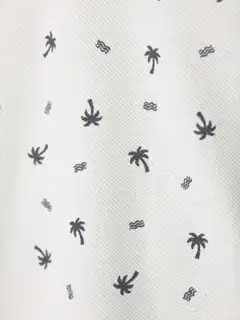 House miesten kuviollinen pikeepaita Palmu 195H152614 - WHITE - 5