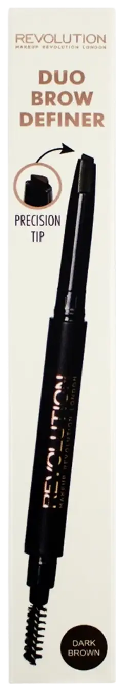 Makeup Revolution Duo Brow Pencil Dark Brown kulmakynä - 1