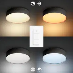 Philips Hue Enrave -kattovalaisin 10W 2200-6500K 1220LM pieni musta - 5