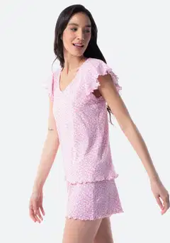 TEX naisten shortsipyjama I279928 - pink - 5