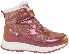 Viking lasten vedenpitävä talvikenkä Equip Star WP - pink - 1