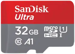 Sandisk 32gb microsd kortti + sd-kortti adapteri 98mb/s class10 - 1
