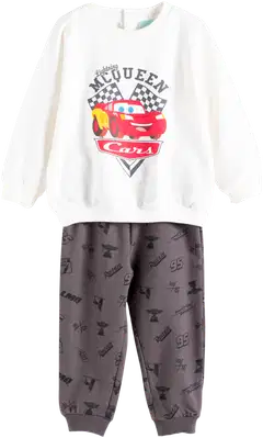 Disney vauvojen setti collegepaita ja housut Autot I278882 - Off white - 1