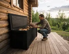 Piha-arkku, grafiitin harmaa, 45x40x120cm - 4