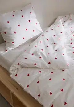 Åhléns Home pussilakanasetti Nora Red Heart 150x210+50x60 cm - 2